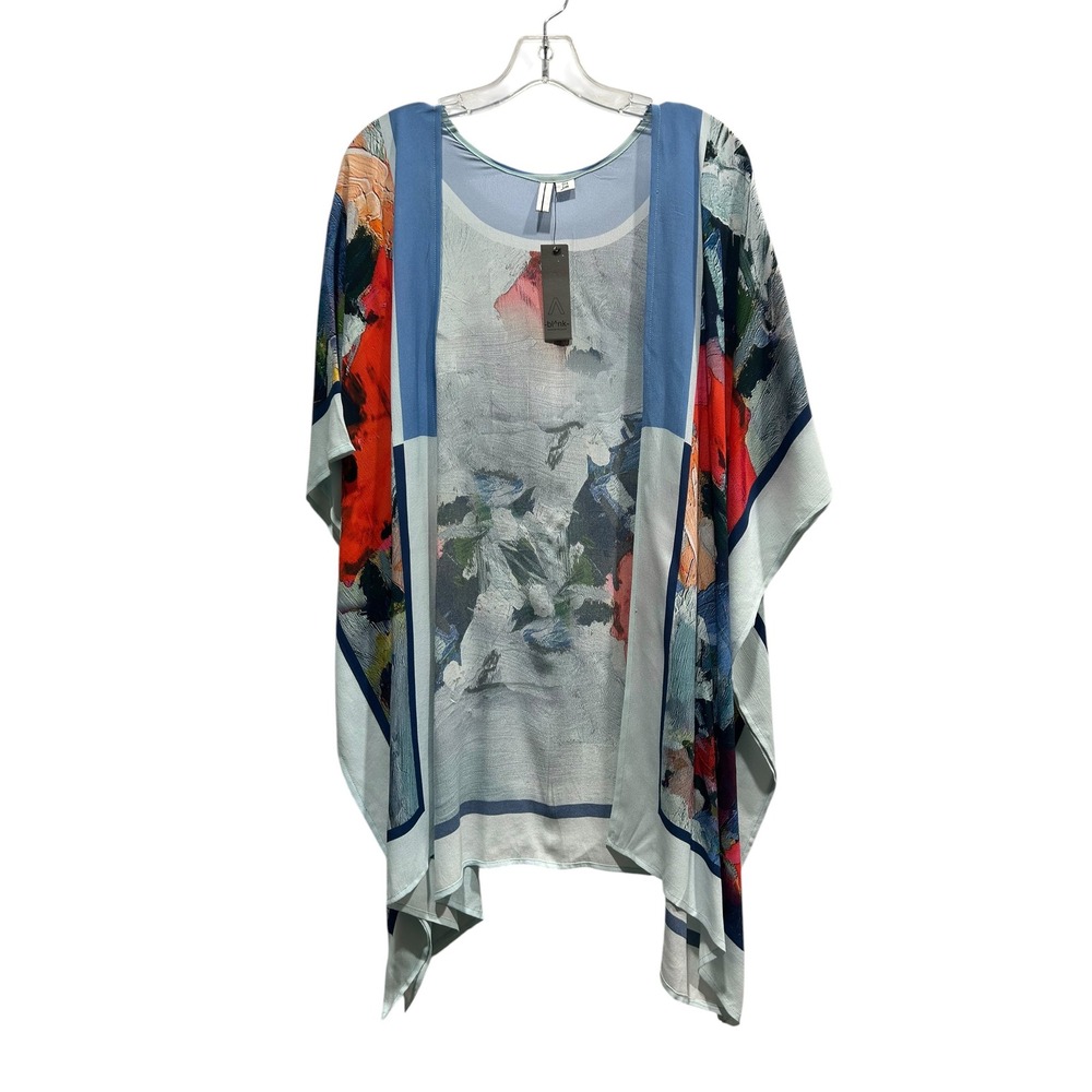 Blank Anthropologie Kimono one Size Multicolor Abstract Painterly resort coastal